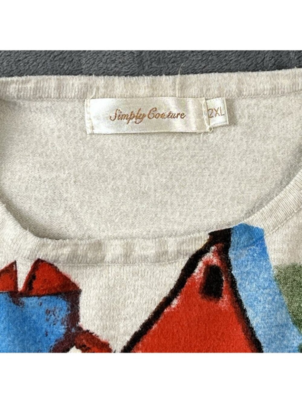 Simply Couture Cat Lover Sweatshirt Women's 2XL Colorful Soft - Picture 7 of 9